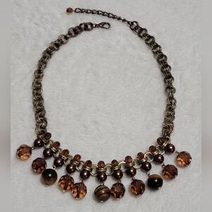 Vintage Tiger's Eye Beaded Choker